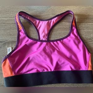 Victoria sport pink and orange sport bra